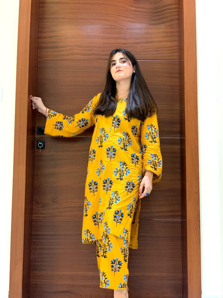 2 Pcs Women's Stitched Linen women dress