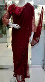 Stitched Saree 2pcs. women wedding dress